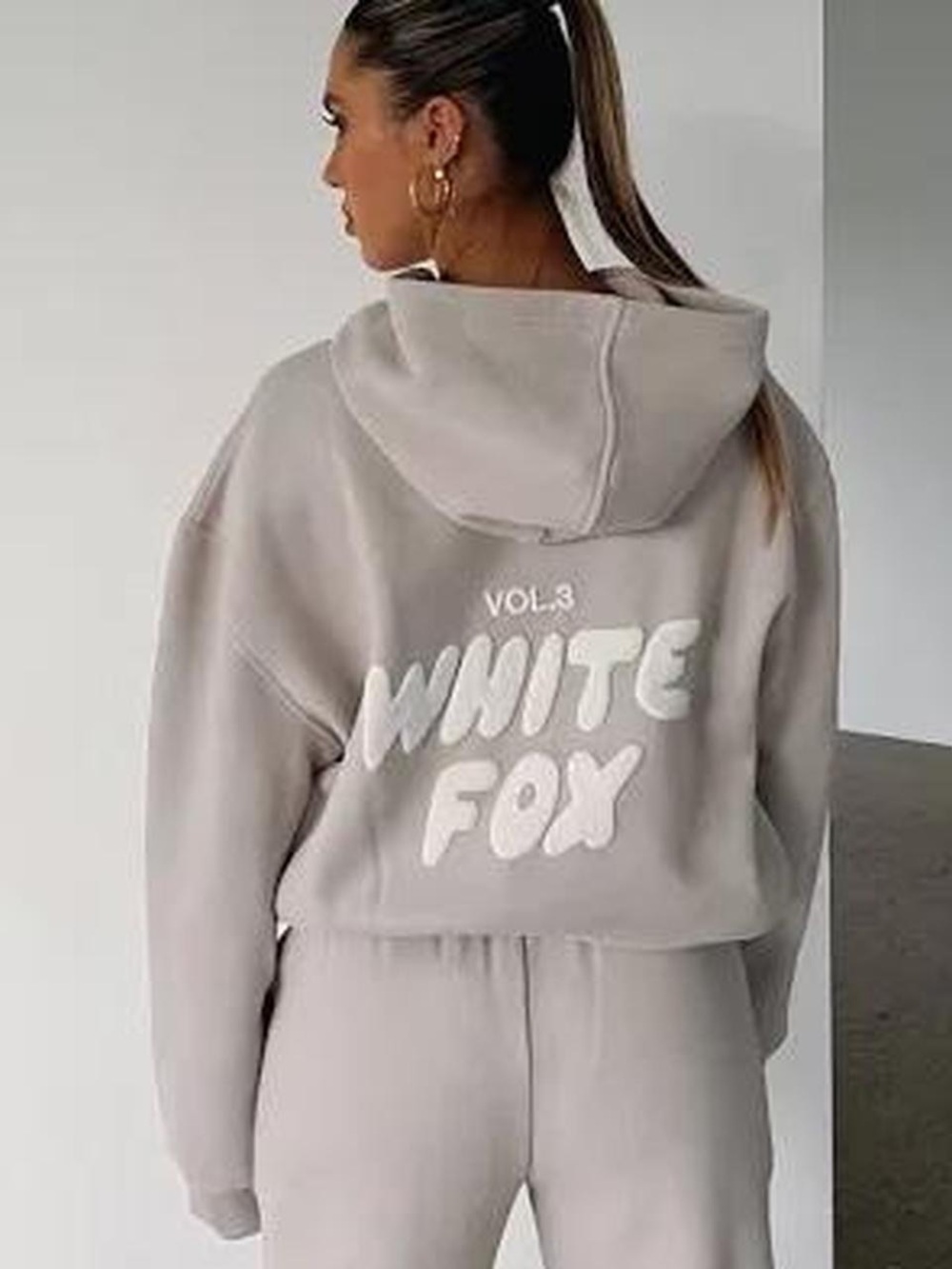 White fox hoodie
